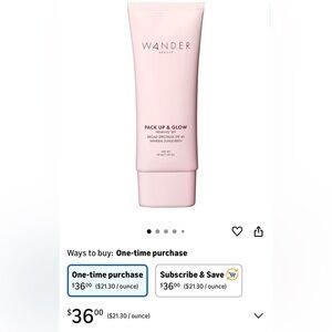 Wander pack up & glow priming spf , new in box